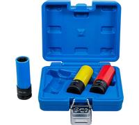 BGS 7300 | Juego de vasos de impacto con protector de plástico | entrada 12,5 mm (1/2") | 17 / 19 / 21 mm | 3 pièces
