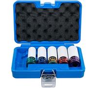 BGS technic KG Juego de vasos de impacto BGS 7307, 1/2" con protector plástico, 6 piezas (15-22 mm)