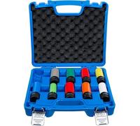 BGS 7311 | Juego de vasos de impacto con protector de plástico | entrada 12,5 mm (1/2") | 15-24 mm y tornillos especiales para ruedas | 10 piezas