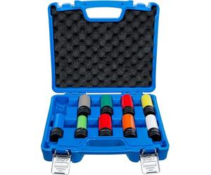 BGS 7311 | Juego de vasos de impacto con protector de plástico | entrada 12,5 mm (1/2") | 15-24 mm y tornillos especiales para ruedas | 10 piezas