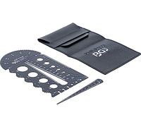 BGS technic KG Plantilla de tornillos y roscas BGS 74247 – sistema métrico M3–M20 0,5–13,00 mm