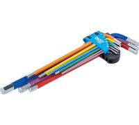BGS 74456 | Juego de llaves allen | multicolor | extra larga | hexágono interior 1,5-10 mm | 9 piezas