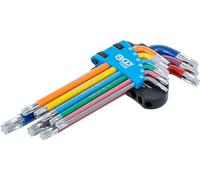 BGS 74458 | Juego de llaves allen | multicolor | perfil en T (para Torx) T10 - T50 | 9 piezas