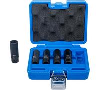 BGS 74568 | Juego de llaves de vaso de perfil en espiral/extractores de tornillos, largas | entrada 10 mm (3/8") | 10-16 mm | 5 piezas