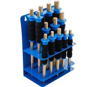 BGS 74596 | Juego de botadores/granetes/cinceles planos | con protección para la mano | 13 piezas