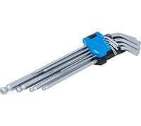 BGS 790 | Juego de llaves allen | largas | hexágono interior/hexágono interior con cabeza de bola 1,5 - 10 mm | 9 pièces