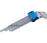 BGS 793 | Juego de llaves acodadas | extra largas | con perfil en T (para Torx) T10 - T50 | 9 piezas