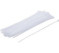 BGS 80876 | Surtido de bridas | blancos | 4,8 x 300 mm | 50 piezas
