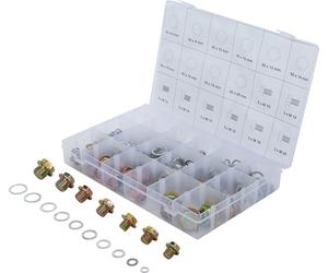 BGS 8119 | Surtido de tornillos y anillos de estanquidad de aluminio para tapón de cárter | 534 piezas