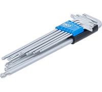 BGS 819 | Juego de llaves allen | extra larga | perfil en T (para Torx) con cabeza de bola | T10 - T50 | 9 piezas