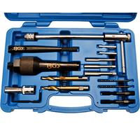 BGS 8297 | Bandeja para carro 1/3: Juego de extracción y reparación de roscas de calentadores | M8, M10 | 17 piezas