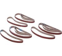 BGS 8853-1 | Juego de bandas de lijar | para BGS 8853 | 10 mm x 330 mm | K 60 - 80 - 120 | 12 piezas