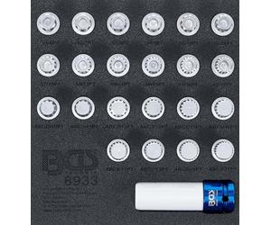 BGS 8933 | Bandeja para carro 1/6: Juego para tuercas de ruedas de VAG | 23 piezas