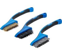 BGS 9314 | Juego de mini cepillos | nylon, latón, acero inoxidable | 165 mm | 3 piezas