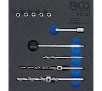BGS 9538 | Bandeja para carro 1/6: Juego de reparación de roscas| para tornillos de fijación de inyectores | 10 piezas