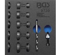 BGS 9739 | Bandeja para carro 1/6: Juego de perforadores de agujeros | para sensores de aparcamiento | Ø 17 - 32 mm