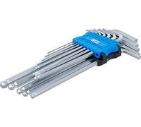 BGS 9799 | Juego de llaves allen | extra largas | hexágono interior/hexágono interior con cabeza de bola 1,5 - 10 mm | 13 piezas