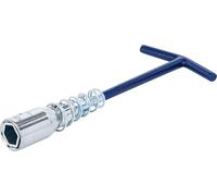 BGS Diy 142 | Vaso de bujía con empuñadura en T, muelle de articulación | hexagonal 16 mm / 21 mm