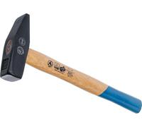 BGS Diy 1855 | Martillo de ajustador | 800 g | Mango de madera rizado, con cuña de metal, cabeza lacada en negro, forjado, DIN ISO: 1041