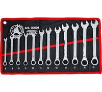 BGS Diy 30001 | Juego de llaves combinadas con carraca | 8 - 19 mm | 12 piezas