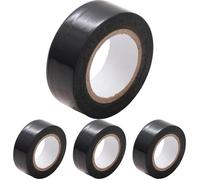 BGS Diy 3026 | Cinta adhesiva multiuso | negra | 19 mm x 10 m (Paquete de 4)