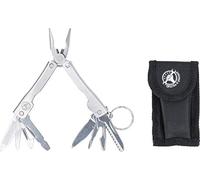 BGS Diy 50630 | Herramienta multifunción | 8 en 1 | Alicates combinados de 100 mm, cuchillo, destornillador, acero inoxidable, plegable, 70 mm, con funda para cinturón