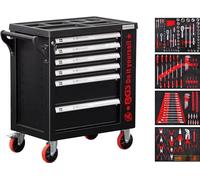 BGS Diy | 6055 | Carro de herramientas | 6 cajones | 1 puerta lateral | con 158 herramientas