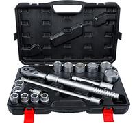 BGS Diy 71024 | Juego de llaves de vaso | con carraca reversible, extensible | 20 mm (3/4") | 19 - 50 mm | 16 piezas