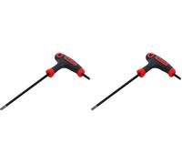BGS Diy 7880-T20 | Destornillador con empuñadura en T y cuchilla lateral | perfil en T (para Torx) con/sin perforación T20 (Paquete de 2)