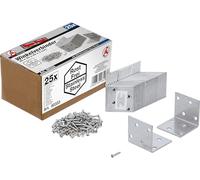 BGS Diy 80333 | Escuadra | inoxidable | 40 x 40 x 40 mm | paquete ahorro | 25 pieza