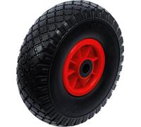 BGS Diy 80650 | Rueda para carretilla/carro de transporte | PU, roja/negra | 260 mm