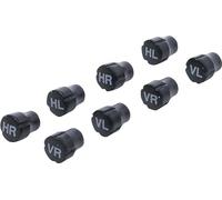 BGS technic KG – Tapones de válvula de plástico BGS DIY 80722 para marcar neumáticos, 8 piezas