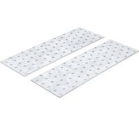 BGS Diy 80788 | Surtido de chapas perforadas de acero | 300 x 100 x 2 mm | 2 piezas