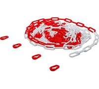 BGS Diy 80816 | Cadena de cierre | rojo/blanco | 4 mosquetones | plástico | 7,5 m