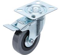 BGS Diy 81957 | Ruedas de dirección con freno | con base | Ø 75 mm