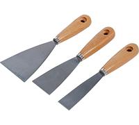 BGS Diy 85218 | Surtidos de espátulas | Empuñadura de madera | 30/50 / 80 mm | 3 piezas