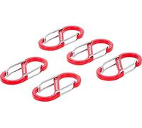 BGS Diy 85785 | Surtido de ganchos para mosquetones de doble apertura | aluminio | 5 piezas