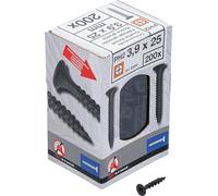 BGS Diy 88065 Tornillos para montaje rápido, PH2, rosca gruesa, 3,9 x 25 mm, 200 unidades