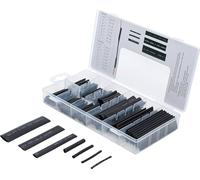 BGS Diy 88184 | Surtido de fundas termorretráctiles | negro | 126 piezas