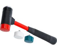 BGS Diy 91864 | Juego de martillos de cabeza intercambiable | mango de fibra de vidrio | Ø 38 mm