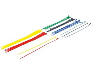 BGS Do it yourself Kabelbinder-Sortiment, farbig, 4,8 x 300 mm, 50-tlg.