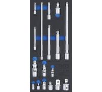 BGS Inserto Taller Mecánico 1/3: Extensión Adapter- Y Gelenk-Satz 17-tlg