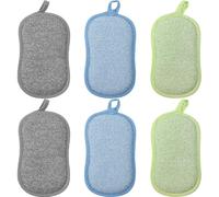 BGS - Juego de 12 esponjas de limpieza, lavables, 15 x 8 x 2 cm