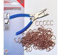 BGS Pinza De Grapas De Tapicería + 200 Piezas Grapas De Tapicería KFZ Sastre