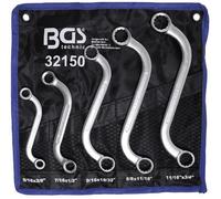 BGS S Forma Doble Set Llaves de Anillo 3/8" - 3/4" en Pulgadas 5- Piezas 32150