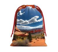 BGSHJVF Arches National Park - Bolsas de regalo con cordón de Navidad con estampado estándar, bolsas de embalaje de regalos de Navidad, bolsas de regalo de Navidad, regalos de fiesta