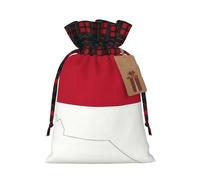 Bgshjvf Bolsa de regalo de lino con cordón de Navidad con estampado de bandera del estado de Carolina del Norte, bolsas de regalo de varios tamaños para regalar y decorar