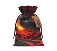 Bgshjvf Bolsa de regalo de lino con estampado de volcanes Kilauea, bolsas de regalo de varios tamaños para regalo y decoración