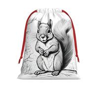 BGSHJVF Bolsas de regalo de Navidad con estampado de ardilla de dibujos animados, bolsas de regalo de Navidad para regalos de Navidad, recuerdos de fiesta