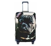 BGSHJVF Bonita funda para maleta Bulldog francés, funda elástica para equipaje con diseños únicos, se adapta a maletas de 45 a 81 cm, Blanco, Large